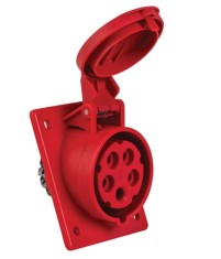 Priza trifazica 5 poli 16A 3P+N+E 6h incastrata oblica ST CEE 380V IP44