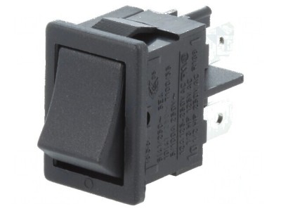 Rocker DPST 10A/250VAC ON-OFF IP40 100m&amp;Omega; UL94V-0 cupru foto
