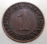 B.268 GERMANIA WEIMAR 1 REICHSPFENNIG 1935 D
