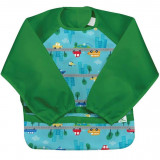 Bavetica Aqua Cars multifunctionala cu maneci lungi Green Sprouts 12-24 luni