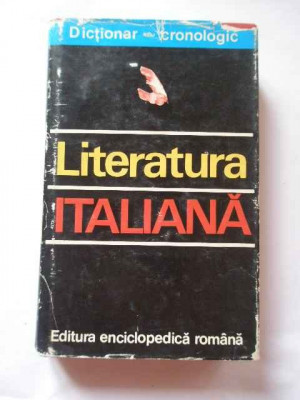 Dictionar Cronologic Literatura Italiana - Nina Facon Doina Condrea-derer Andreia Vanci-birto,267086 foto