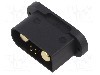 Conector alimentare DC, 500V, 6 (4+2) pini, seria QS, {{Dimensiune pin}}. DONGGUAN QS ELECTRONIC TECH CO.,LTD - QS9U-M