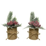 Cumpara ieftin Decoratiune - Pine Spray Frost with Red Berries | Kaemingk