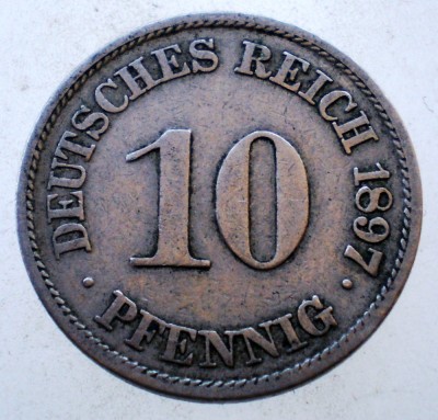 1.270 GERMANIA 10 PFENNIG 1897 A foto