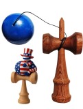 Kendama din lemn natural, Bila lemn + Sticker Waterproof USA pentru telefon, 171KD
