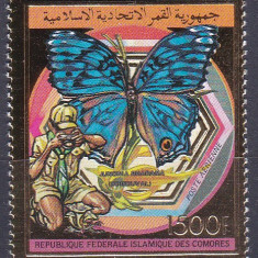 DB1 Fauna Fluturi 1989 Comore 1 v. PA MNH