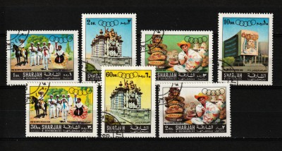 Timbre Sharjah, 1967 | Jocuri Olimpice Mexico &amp;#039;68 - Olimpiadă, Folclor | aph foto