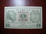 SUEDIA 5 KRONOR 1948 COMEMORATIVA EXCELENTA