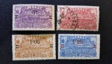 Guiana Franceză 1924&ndash;1927 - Set 4 Timbre Provizorii Reevaluate &bdquo;Aleea Palmierilor din Cayenne&rdquo; -CLF1