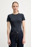 Theory tricou din bumbac femei, culoarea albastru marin, L1024521