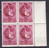 1958 LP 468 - 40 ANI DE LA LUPTELE MUNCITORILOR DECEMBRIE 1918 BLOC 4 TIMBRE MNH, Nestampilat