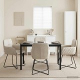 Cumpara ieftin Scaune de dining 4 buc. Catifea Crem 59 x 56,5 x 86 cm