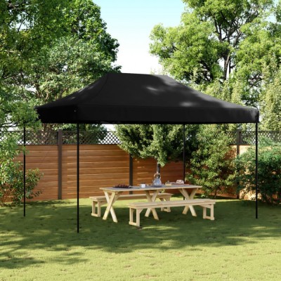 Gossi cort de petrecere pliabil pop-up, 440x292x315 cm, negru foto