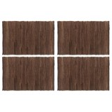 Cumpara ieftin Naproane, 4 buc., chindi, maro, 30 x 45 cm, bumbac