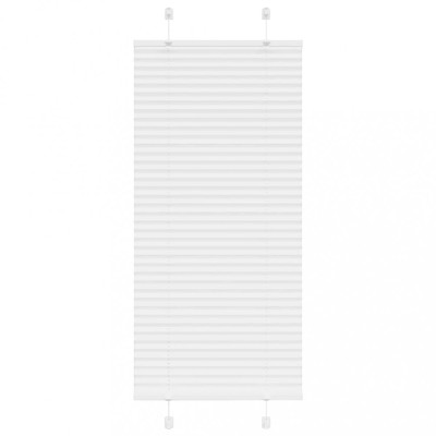 vidaXL Jaluzea plisată alb 55x150 cm Lățime țesătură 54,4cm poliester foto