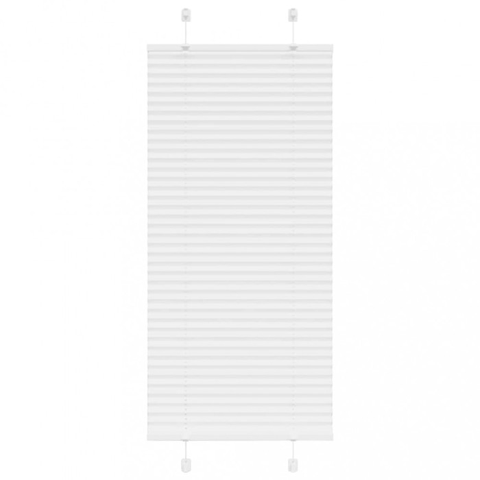 vidaXL Jaluzea plisată alb 55x150 cm Lățime țesătură 54,4cm poliester