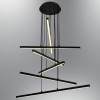 Lustra LED Moderna Neagra Lightric L1245, 86W, 90x120 cm, Design Scandinav, Corp Metalic &amp; Acrilic, 3000K, 8600 Lm