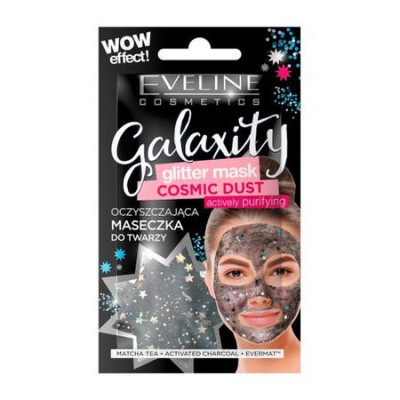 Masca de fata cu sclipici, Eveline Cosmetics, Galaxity Cosmic Dust, 10 ml foto