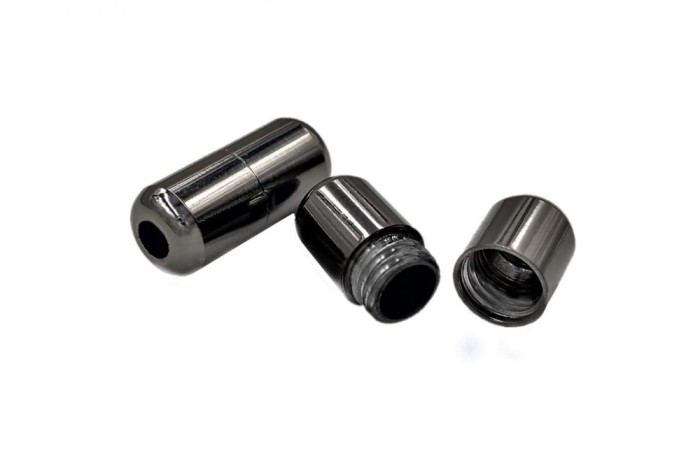 Gri-GUN, SET 2 Capsule metalice pentru sireturi incaltaminte, SIRETILA, cu Filet