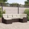 vidaXL Set de canapele pentru grădină 6 pcs maro și alb Rattan poli 3354437