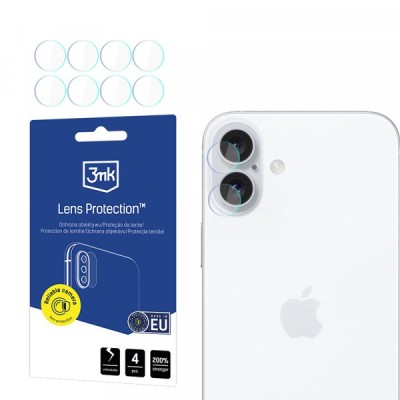 Folie de protectie Camera Spate 3MK Protection pentru Apple iPhone 17, Sticla Securizata, Set 4 bucati, Transparenta foto