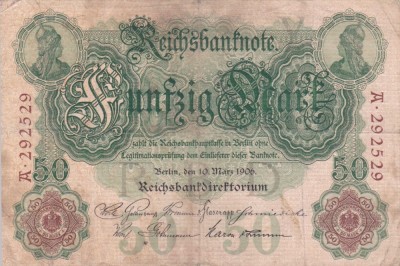 GERMANIA 50 marci 1906 VF!!! foto