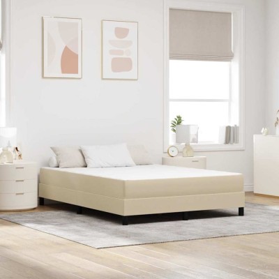 vidaXL Saltea arcuri gri/verde deschis medie 140x200x20cm textil foto