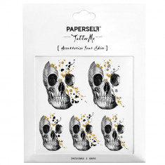 Tatuaj temporar Skull Glittery Minds rezistent la apa Femei foto