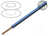 Cablu FLRY-B 1x1mm&sup2; litat cu PVC albastru-negru 60V BQ CABLE