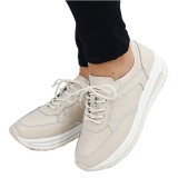 Cumpara ieftin Sneakers bej din piele naturala 5091 M6