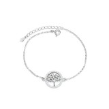 Cumpara ieftin Bratara de glezna argint 925, JW528, model copac, placata cu rodiu