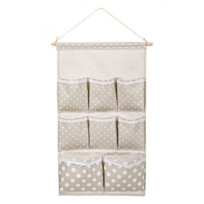 Suport Suspendabil de Perete, Model Cu Buline, Compartimente Multiple, Bej, 35x60cm foto