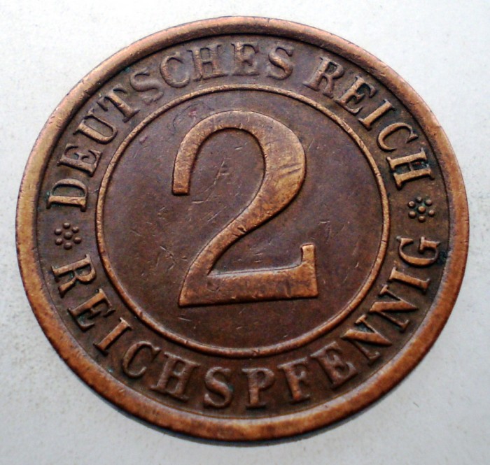2.683 GERMANIA WEIMAR 2 REICHSPFENNIG 1936 D