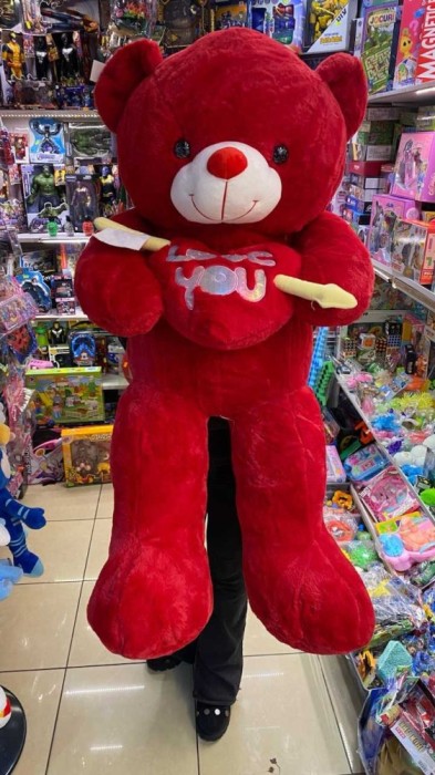 Urs rosu de plus Cupidon 1,2