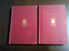 JEAN-JACQUES ROUSSEAU - EMILE ou De L`Education - 2 Vol. - Edition Lutetia, Nelson, F.An, 444+413 p.; lb. franceza
