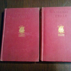 JEAN-JACQUES ROUSSEAU - EMIL ou De L`Education -2 vol.- Edition Lutetia