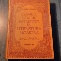 Primele scrieri patristice in literatura noastra sec. 4 - 16 Nestor Vornicescu