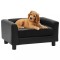 Gossi canapea pentru caini, negru, 60x43x30 cm plus &amp; piele ecologica
