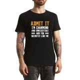 Tricou Barbati, combinatie perfecta intre sarcasm si stil, negru, marime M