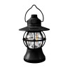 Lampă de camping retro portabilă, Felinar Vintage LED ABS, Acumulator inclus 1200 mAh, reincarcabila, 20 cm inaltime, 3 moduri de iluminare, intensita