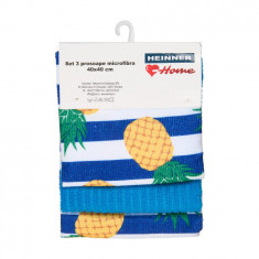 SET 3 PROSOAPE MICROFIBRA 40X40CM ANANAS