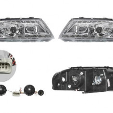 Set faruri tuning VW Passat Sedan+Combi (B5 (3B GP)) 11.2000-01.2005 BestAutoVest partea Dreapta+Stanga daytime running light, tip bec H1+H1, transpa