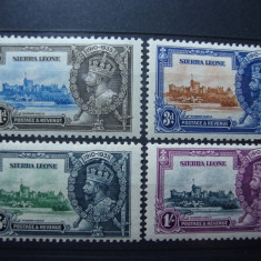 SIERRA LEONE 1935 SERIE GEORGE V JUBILEUL DE ARGINT MH