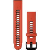 Curea ceas smartwatch Garmin, 20mm, QuickFit, Silicon, Flame Red/Graphite