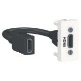 Priza HDMI Schneider Electric Noua Unica NU343018, incastrat, modular - 1, alb