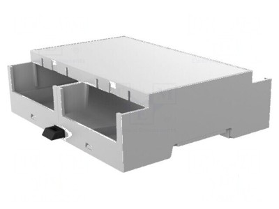 Carcasă pentru şină DIN 90mm x 106,2mm x 32mm gri Nr.mod: 6 foto