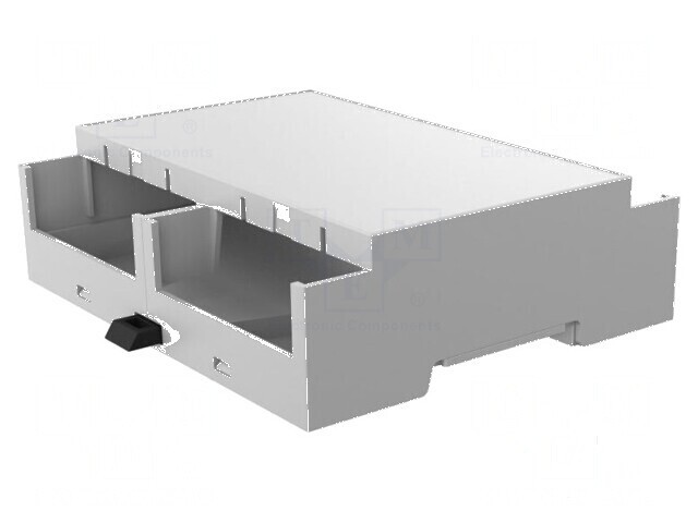 Carcasă pentru şină DIN 90mm x 106,2mm x 32mm gri Nr.mod: 6