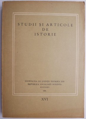 Studii si articole de istorie XVI foto