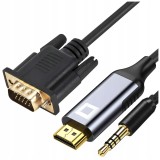 Cablu Co2 Vga - Hdmi Adaptor Convertor Adaptor Audio Full Hd 60Hz 2M