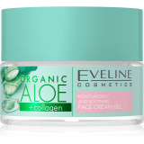 Cumpara ieftin Eveline Cosmetics Organic Aloe+Collagen gel-cremă activ, intens hidratant cu efect calmant 50 ml